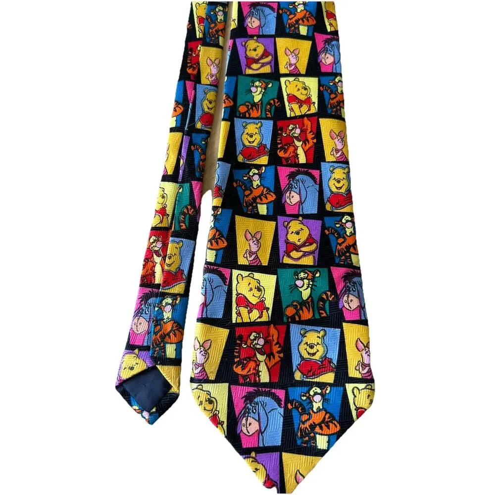 DISNEY Necktie WINNIE THE POOH BEAR AND FRIENDS MULTI COLOR POLYESTER TIE